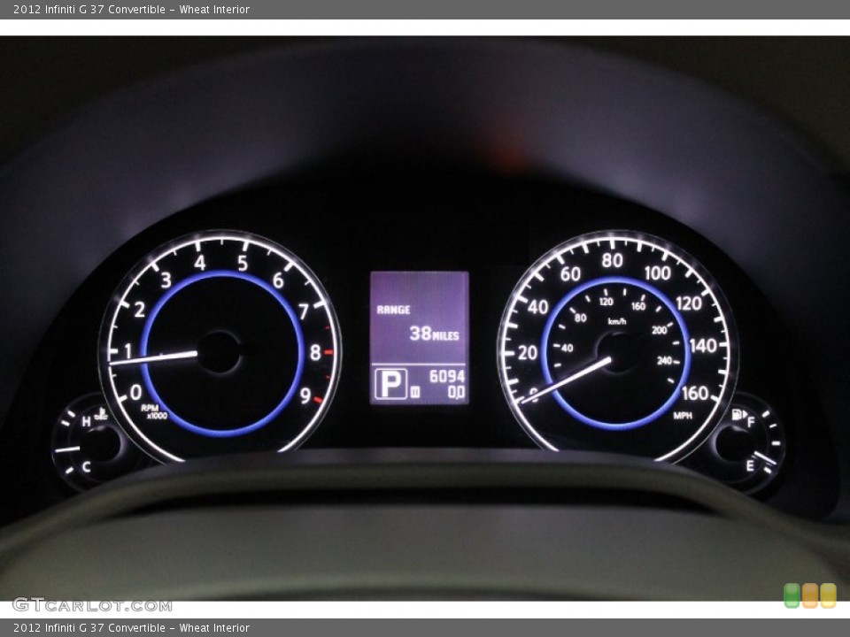 Wheat Interior Gauges for the 2012 Infiniti G 37 Convertible #81356178