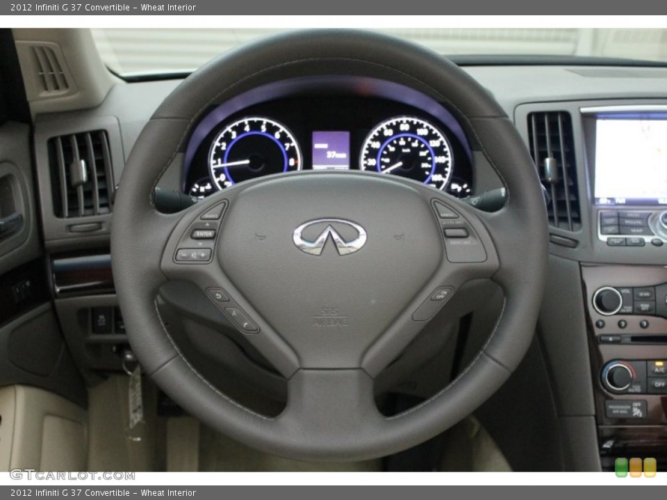 Wheat Interior Steering Wheel for the 2012 Infiniti G 37 Convertible #81356480