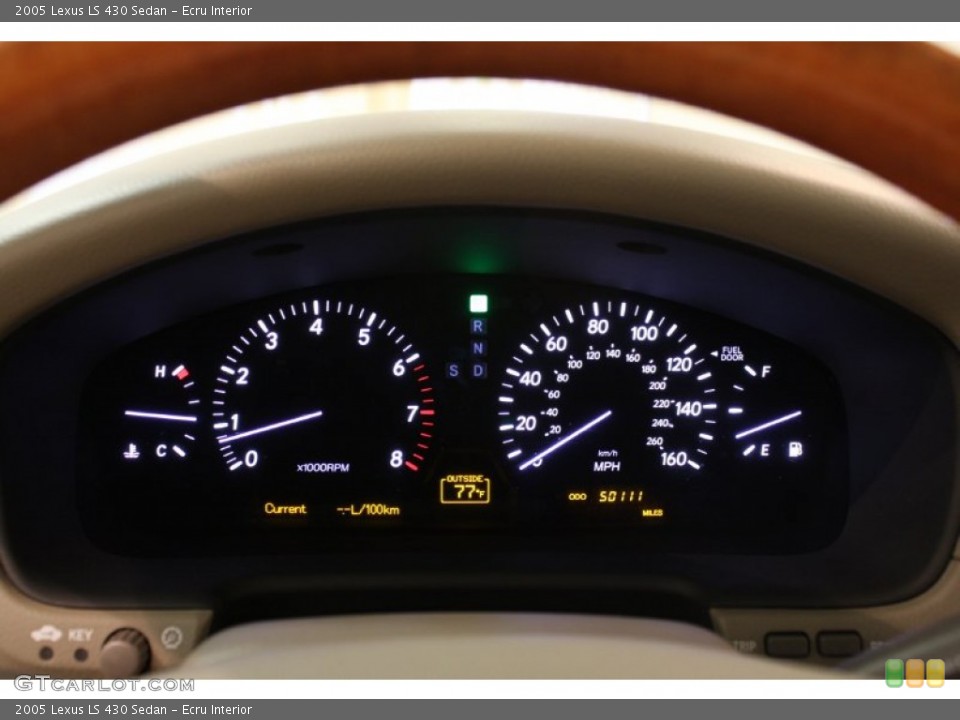 Ecru Interior Gauges for the 2005 Lexus LS 430 Sedan #81356880