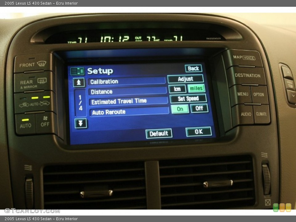 Ecru Interior Controls for the 2005 Lexus LS 430 Sedan #81356964