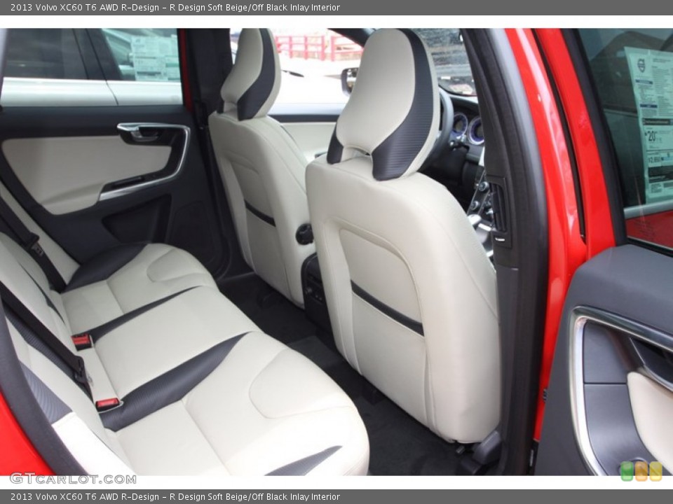 R Design Soft Beige/Off Black Inlay Interior Rear Seat for the 2013 Volvo XC60 T6 AWD R-Design #81357819
