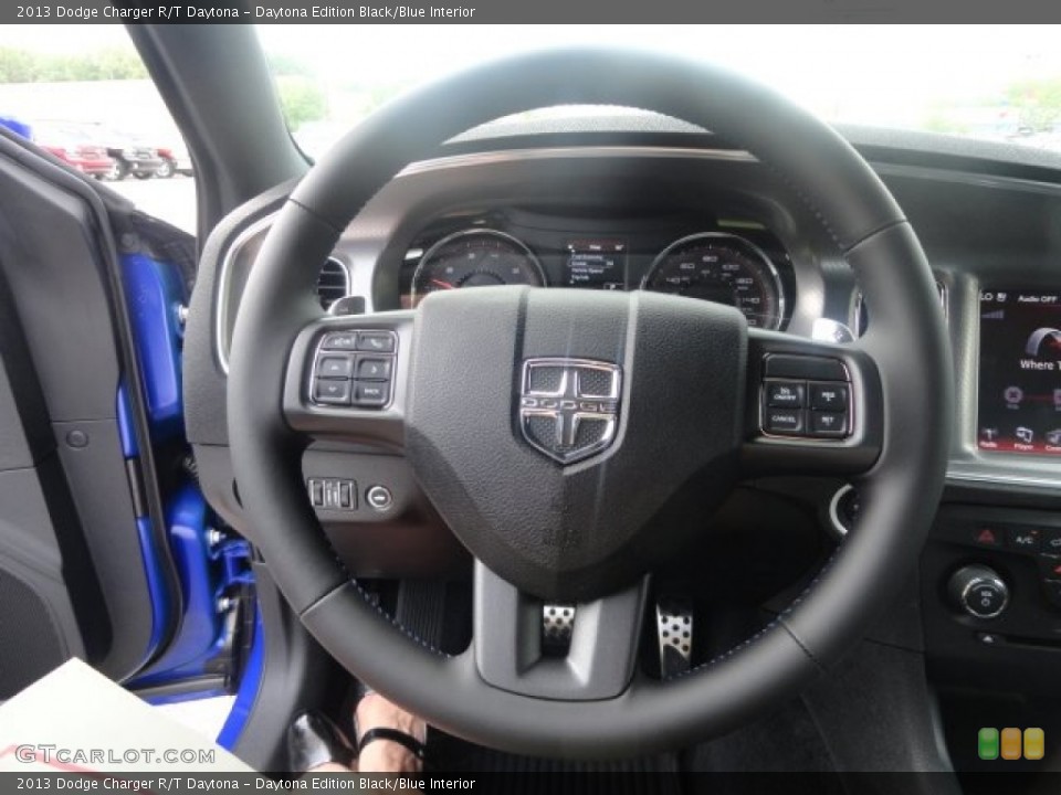 Daytona Edition Black/Blue Interior Steering Wheel for the 2013 Dodge Charger R/T Daytona #81358427