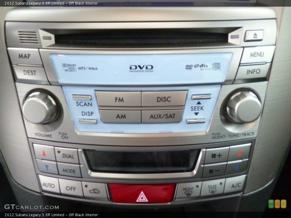 Off Black Interior Controls for the 2012 Subaru Legacy 3.6R Limited #81359713