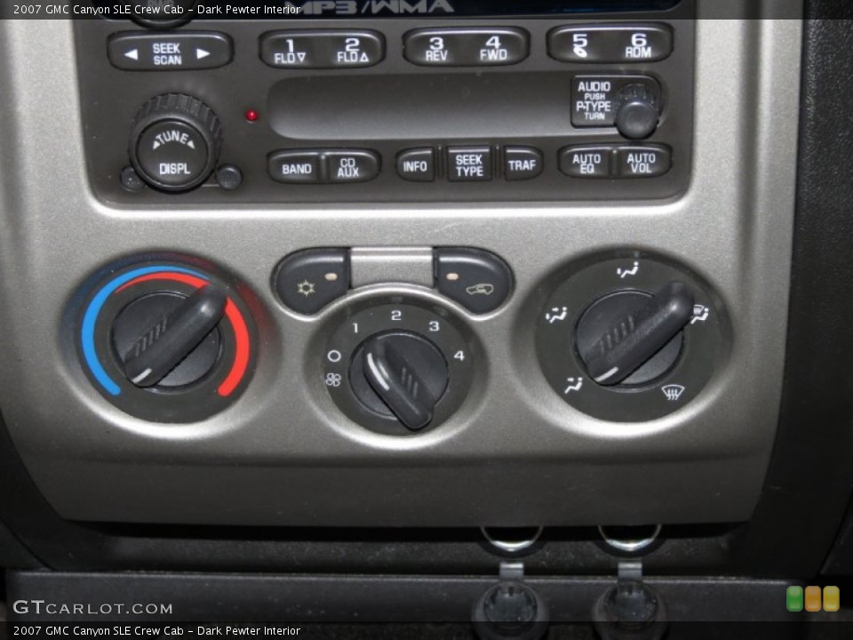 Dark Pewter Interior Controls for the 2007 GMC Canyon SLE Crew Cab #81360591