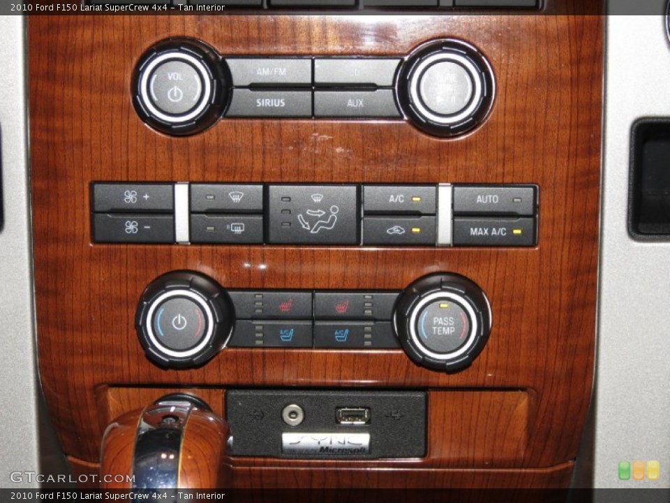 Tan Interior Controls for the 2010 Ford F150 Lariat SuperCrew 4x4 #81361103