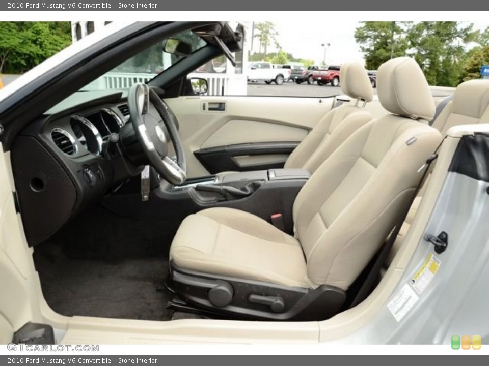 Stone Interior Photo for the 2010 Ford Mustang V6 Convertible #81361323