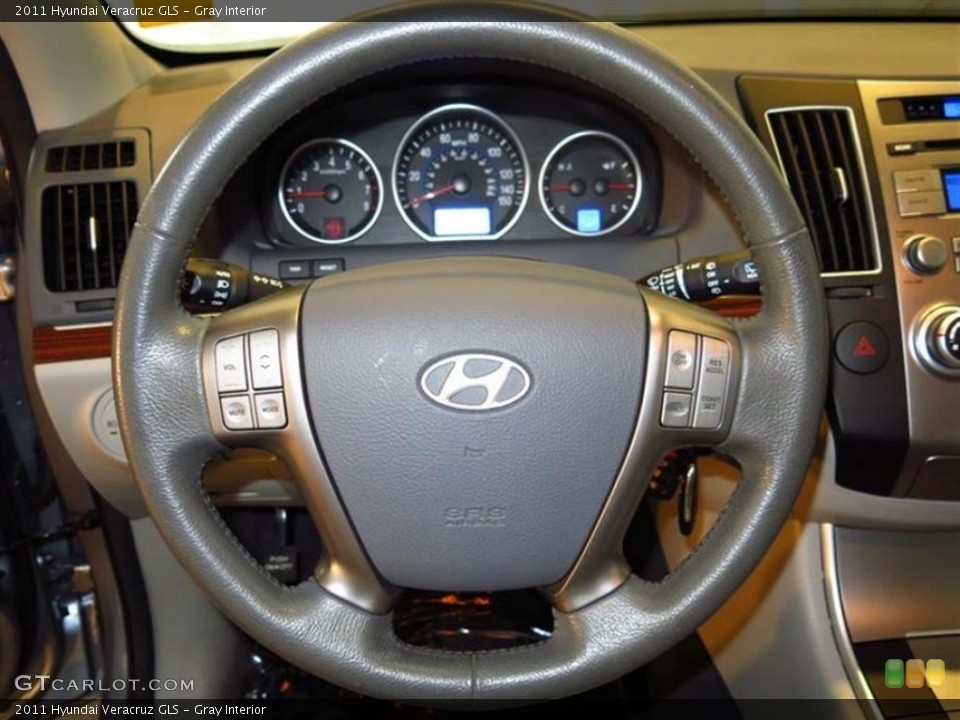 Gray Interior Steering Wheel for the 2011 Hyundai Veracruz GLS #81363774