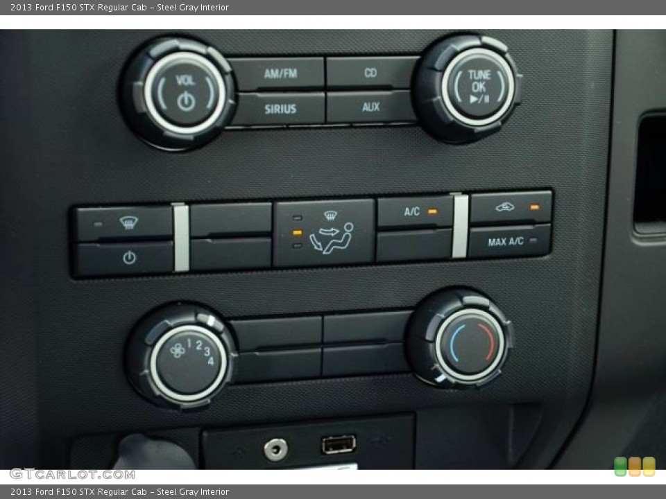 Steel Gray Interior Controls for the 2013 Ford F150 STX Regular Cab #81365676