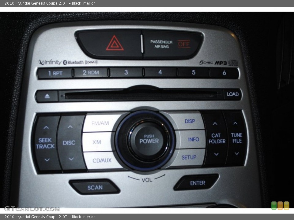 Black Interior Controls for the 2010 Hyundai Genesis Coupe 2.0T #81365986