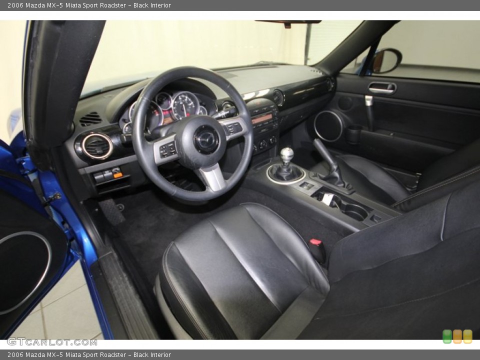 Black Interior Prime Interior for the 2006 Mazda MX-5 Miata Sport Roadster #81369048