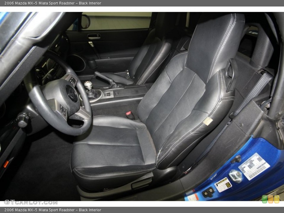 Black Interior Front Seat for the 2006 Mazda MX-5 Miata Sport Roadster #81369301