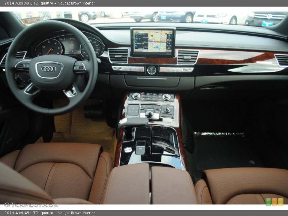 Nougat Brown Interior Dashboard for the 2014 Audi A8 L TDI quattro #81369981