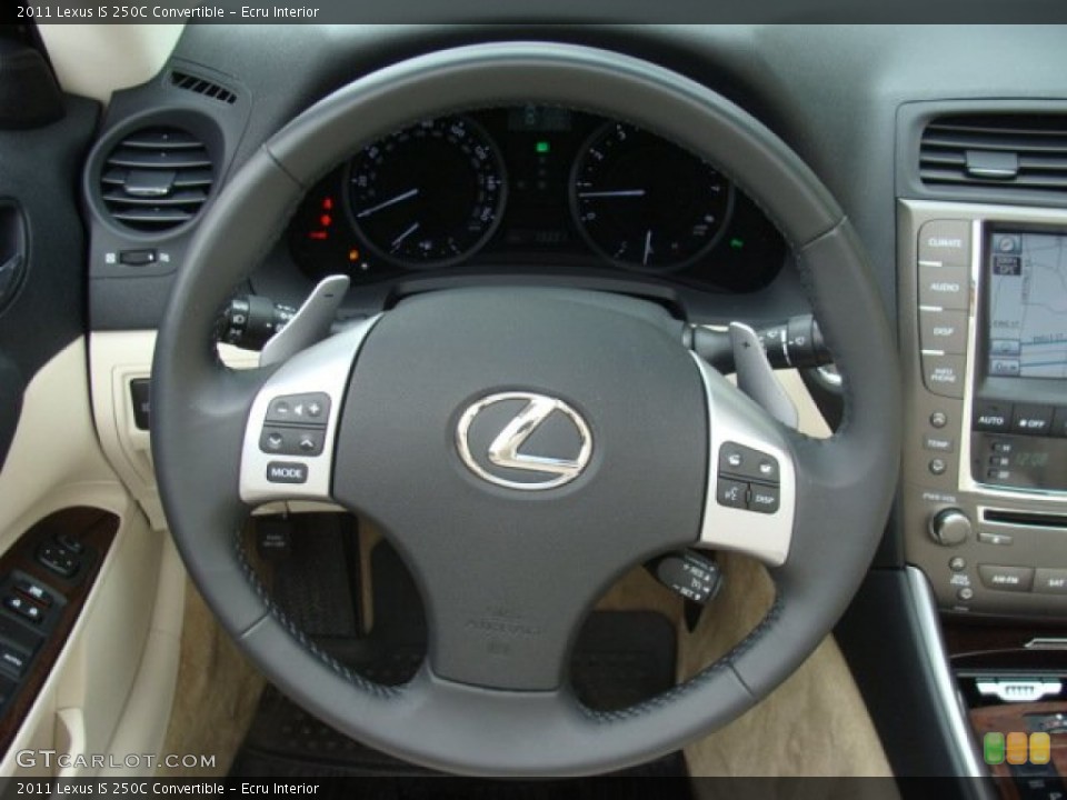 Ecru Interior Steering Wheel for the 2011 Lexus IS 250C Convertible #81370518