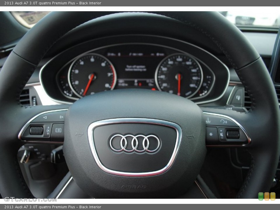 Black Interior Steering Wheel for the 2013 Audi A7 3.0T quattro Premium Plus #81370587
