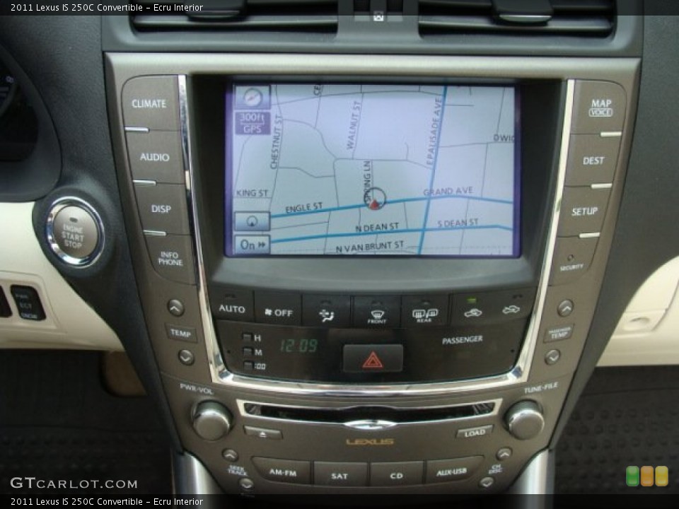 Ecru Interior Navigation for the 2011 Lexus IS 250C Convertible #81370596