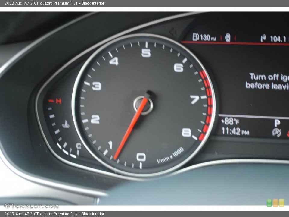 Black Interior Gauges for the 2013 Audi A7 3.0T quattro Premium Plus #81370641