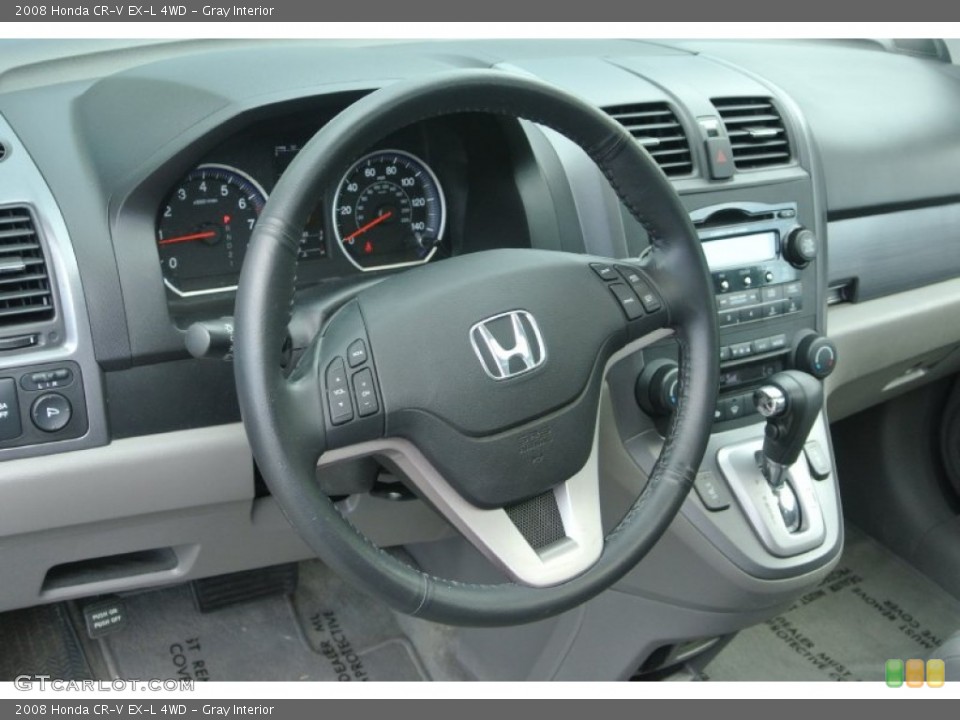 Gray Interior Steering Wheel for the 2008 Honda CR-V EX-L 4WD #81371711