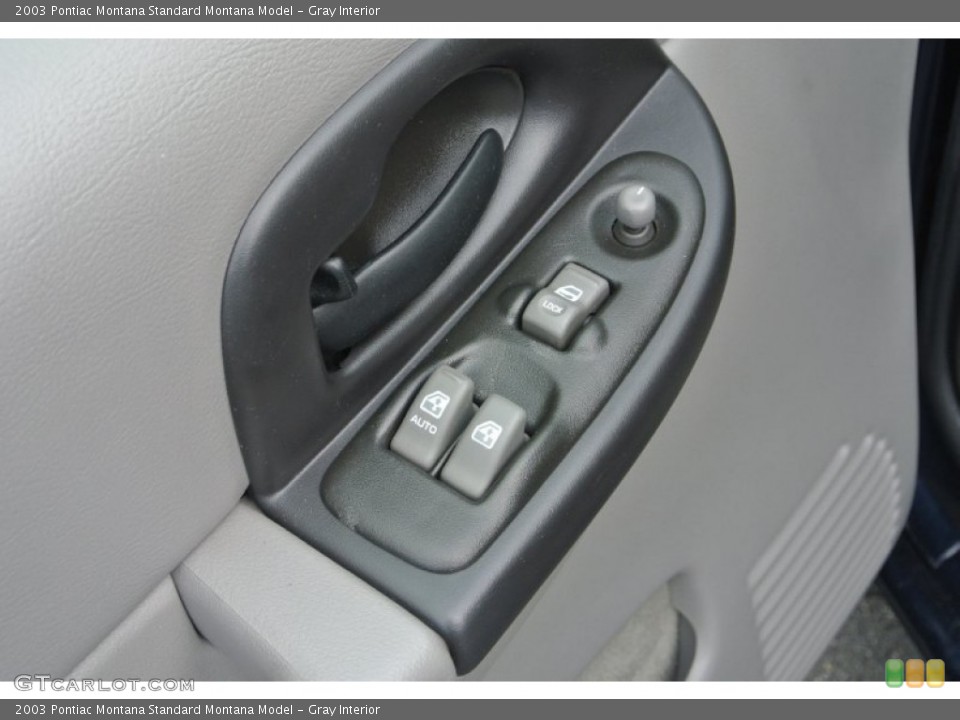 Gray Interior Controls for the 2003 Pontiac Montana  #81373694
