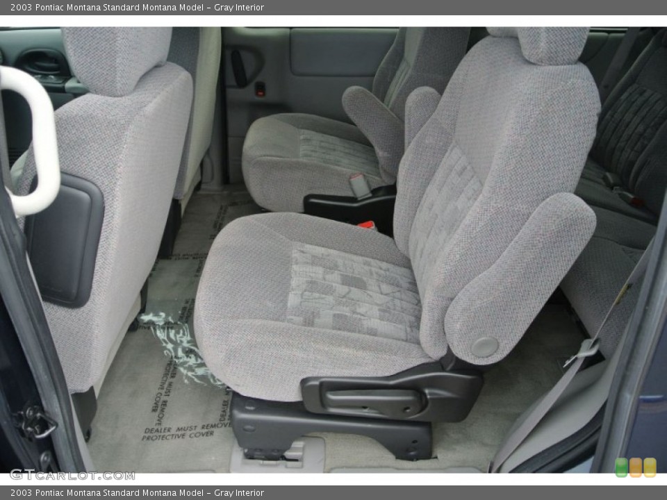 Gray Interior Rear Seat for the 2003 Pontiac Montana  #81373827