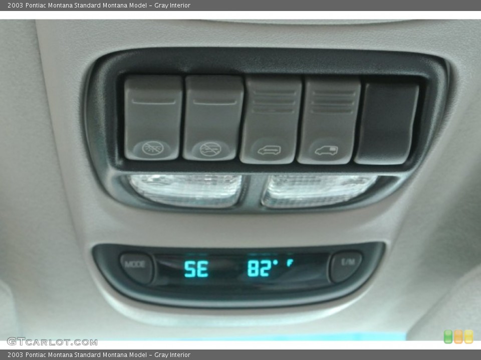 Gray Interior Controls for the 2003 Pontiac Montana  #81373854