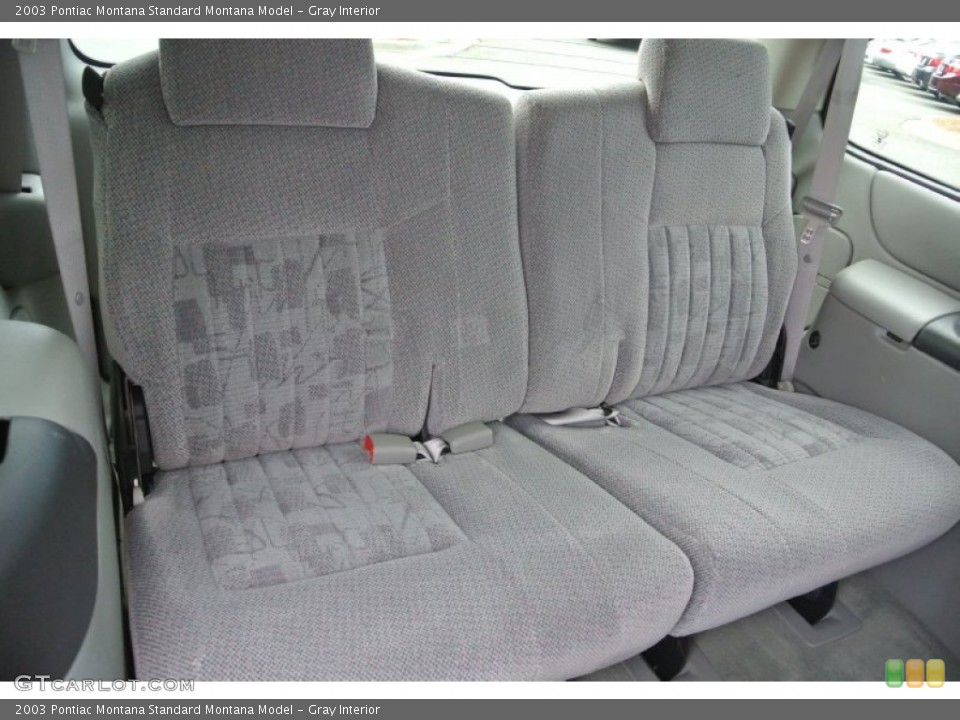 Gray Interior Rear Seat for the 2003 Pontiac Montana  #81373926