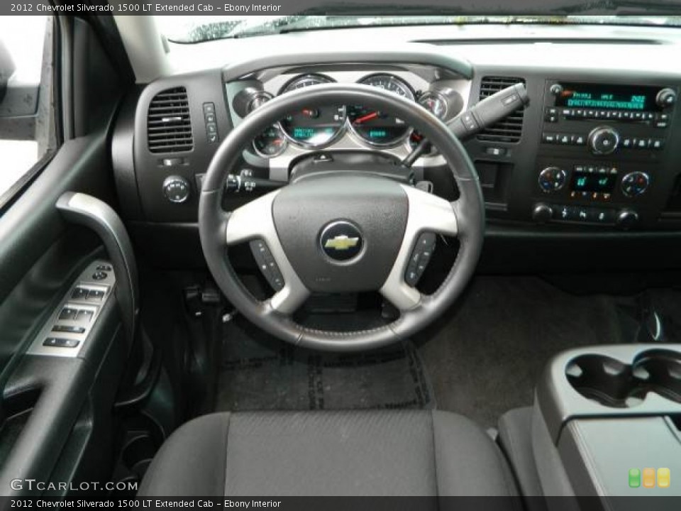 Ebony Interior Dashboard for the 2012 Chevrolet Silverado 1500 LT Extended Cab #81374079
