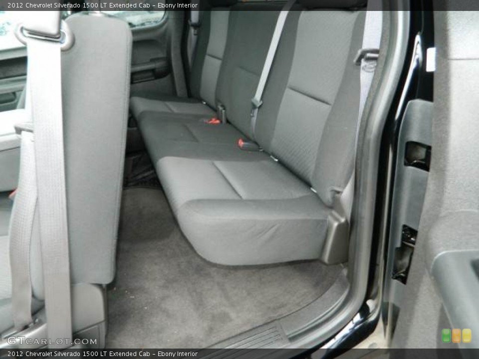 Ebony Interior Rear Seat for the 2012 Chevrolet Silverado 1500 LT Extended Cab #81374145