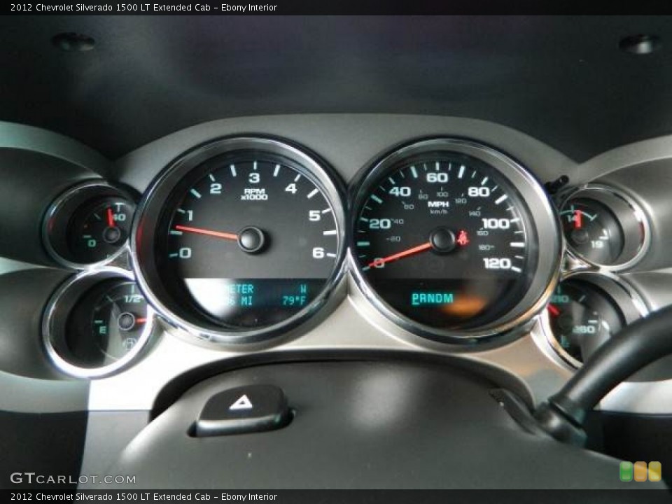 Ebony Interior Gauges for the 2012 Chevrolet Silverado 1500 LT Extended Cab #81374233