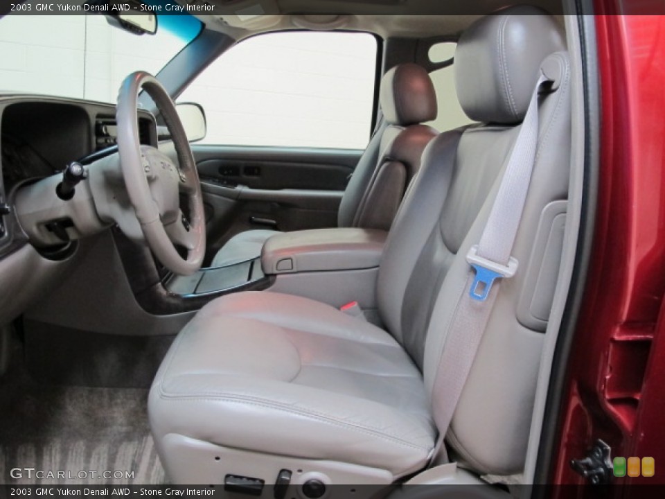 Stone Gray Interior Front Seat for the 2003 GMC Yukon Denali AWD #81376275