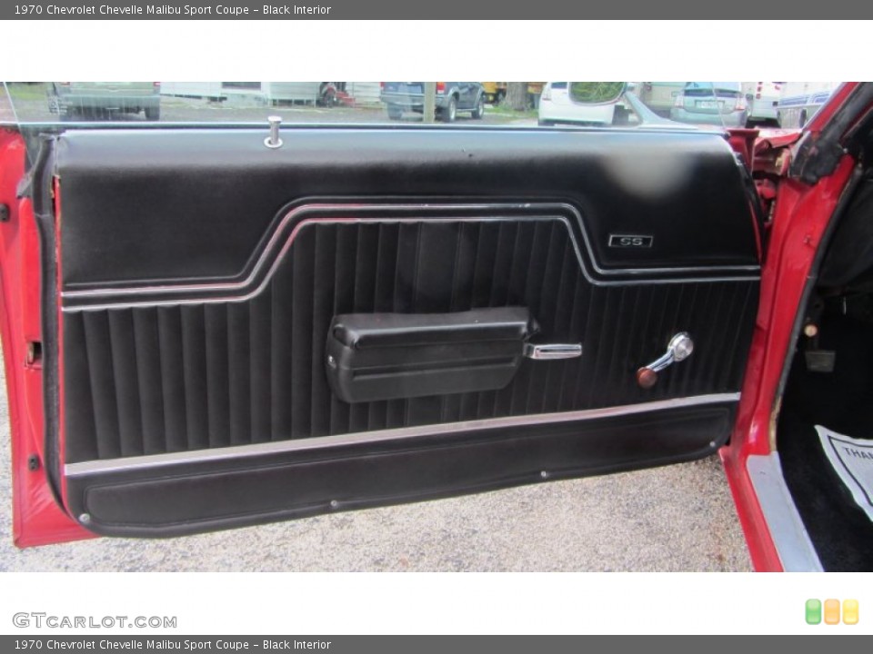 Black Interior Door Panel for the 1970 Chevrolet Chevelle Malibu Sport Coupe #81376443