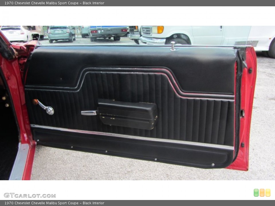 Black Interior Door Panel for the 1970 Chevrolet Chevelle Malibu Sport Coupe #81376467