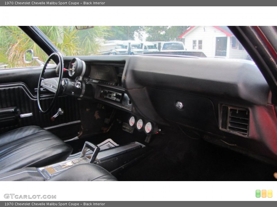 Black Interior Dashboard for the 1970 Chevrolet Chevelle Malibu Sport Coupe #81376509