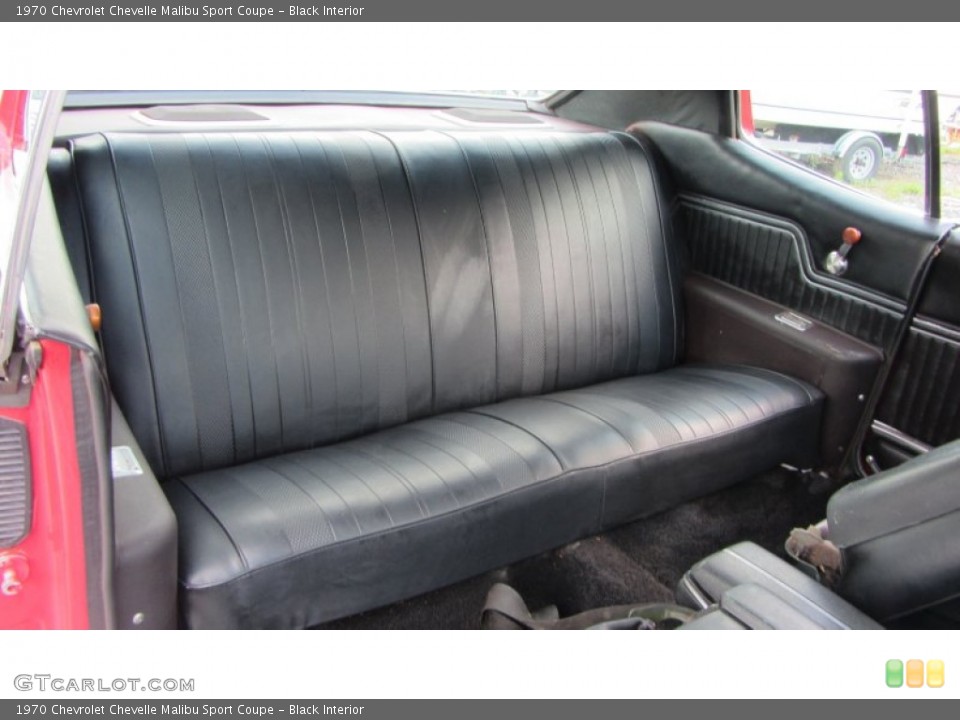 Black Interior Rear Seat for the 1970 Chevrolet Chevelle Malibu Sport Coupe #81376598