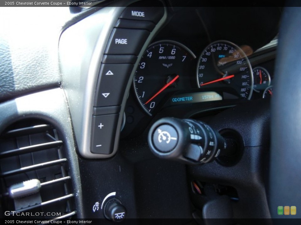 Ebony Interior Controls for the 2005 Chevrolet Corvette Coupe #81377304