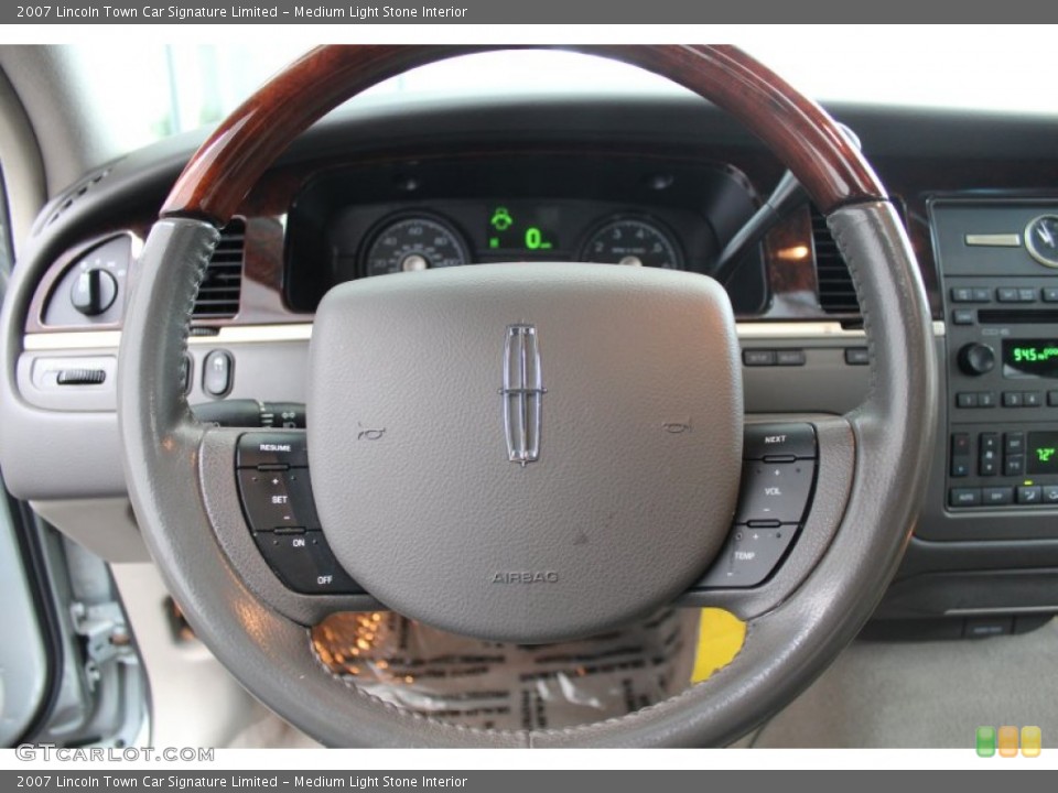 Medium Light Stone Interior Steering Wheel for the 2007 Lincoln Town Car Signature Limited #81377532