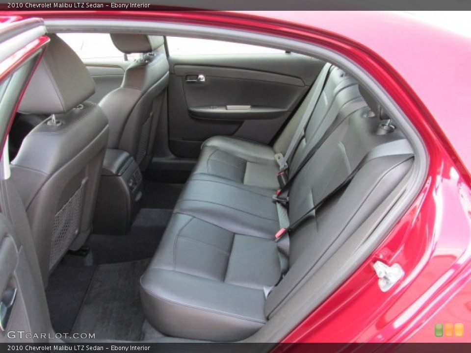 Ebony Interior Rear Seat for the 2010 Chevrolet Malibu LTZ Sedan #81378853