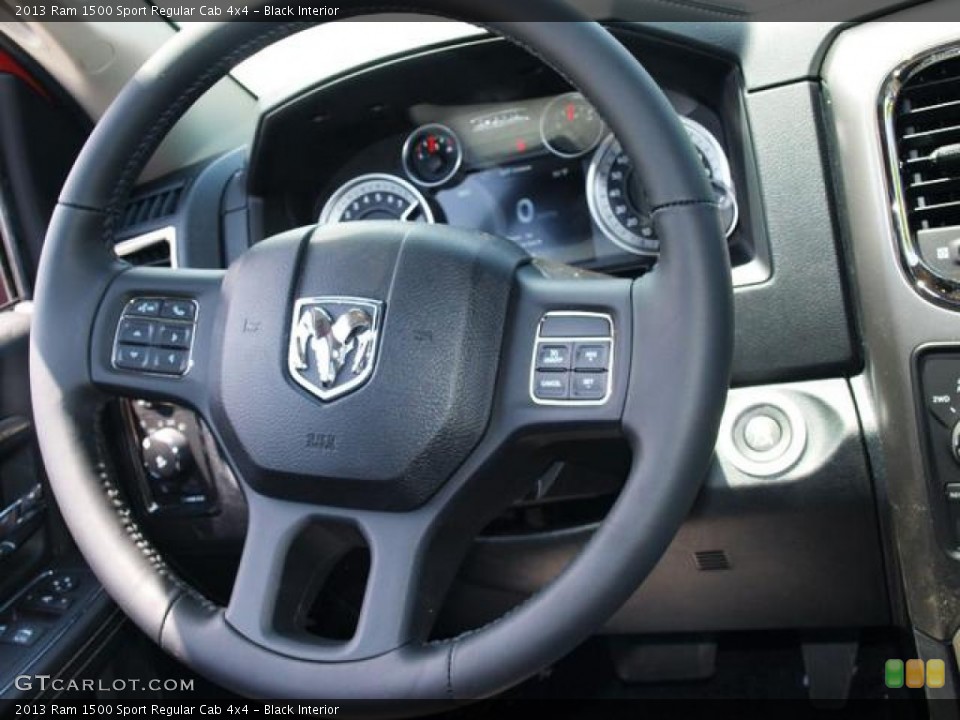 Black Interior Steering Wheel for the 2013 Ram 1500 Sport Regular Cab 4x4 #81378939
