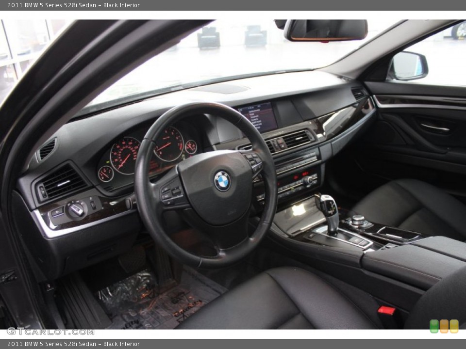 Black Interior Prime Interior for the 2011 BMW 5 Series 528i Sedan #81378969