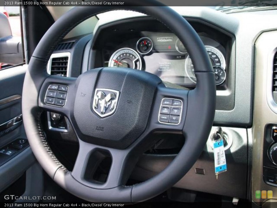 Black/Diesel Gray Interior Steering Wheel for the 2013 Ram 1500 Big Horn Regular Cab 4x4 #81379503