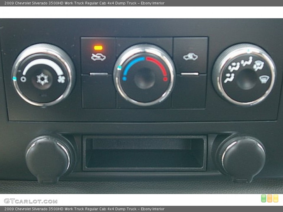 Ebony Interior Controls for the 2009 Chevrolet Silverado 3500HD Work Truck Regular Cab 4x4 Dump Truck #81379681