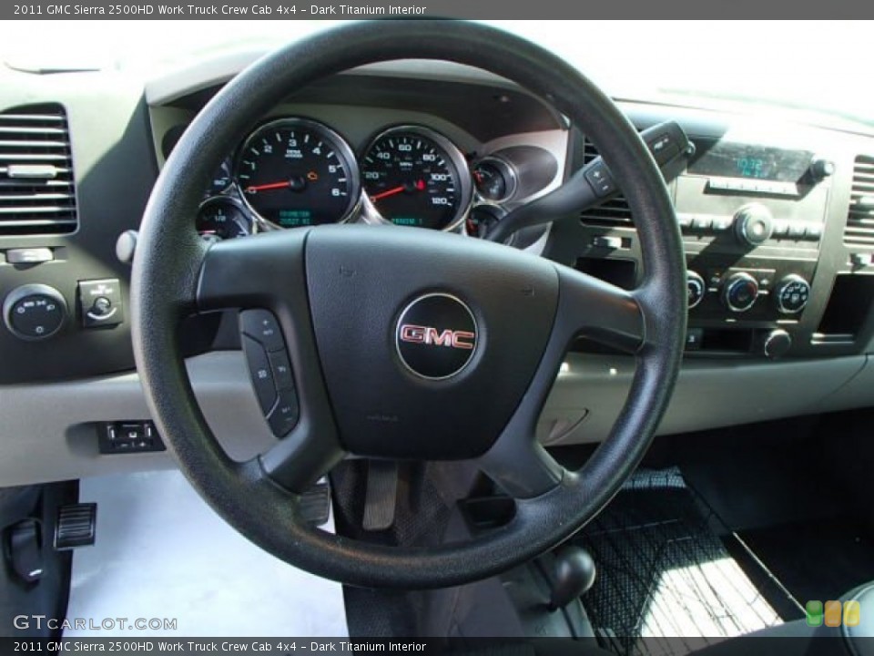 Dark Titanium Interior Steering Wheel for the 2011 GMC Sierra 2500HD Work Truck Crew Cab 4x4 #81380301
