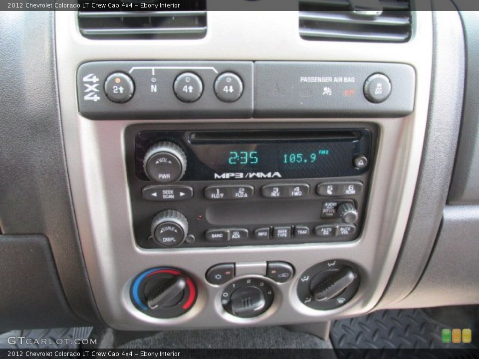 Ebony Interior Controls for the 2012 Chevrolet Colorado LT Crew Cab 4x4 #81380385