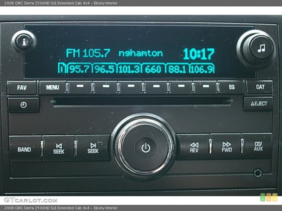 Ebony Interior Audio System for the 2008 GMC Sierra 2500HD SLE Extended Cab 4x4 #81380505