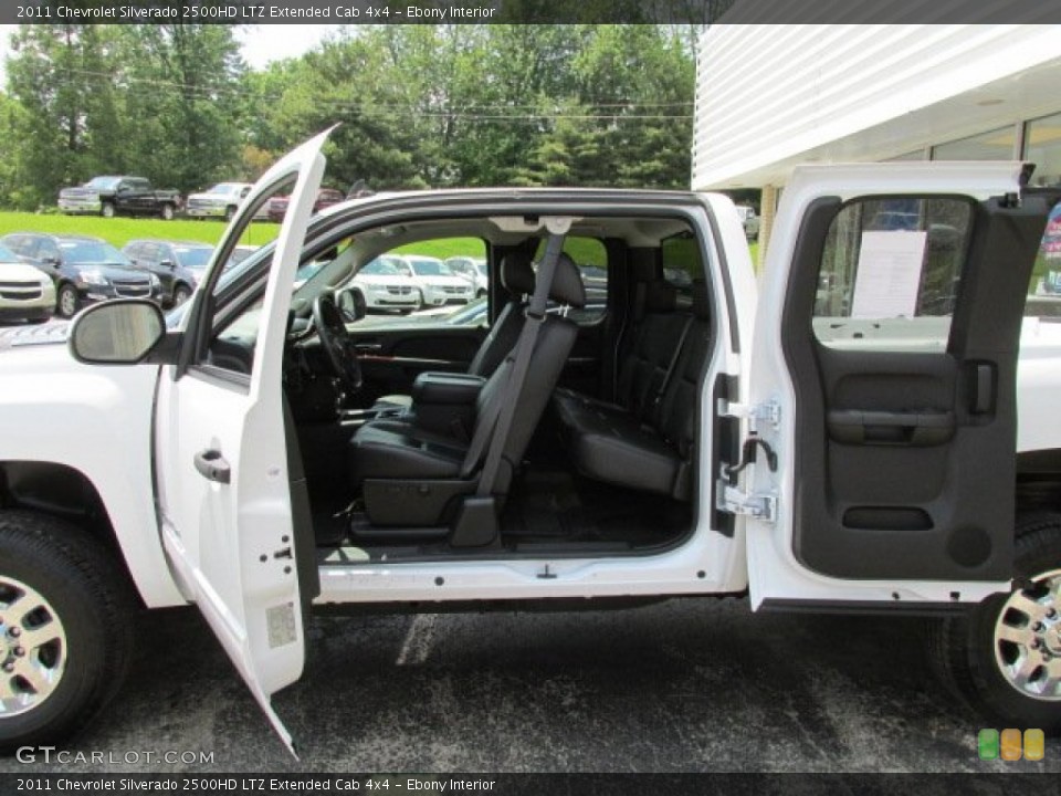 Ebony Interior Photo for the 2011 Chevrolet Silverado 2500HD LTZ Extended Cab 4x4 #81380937