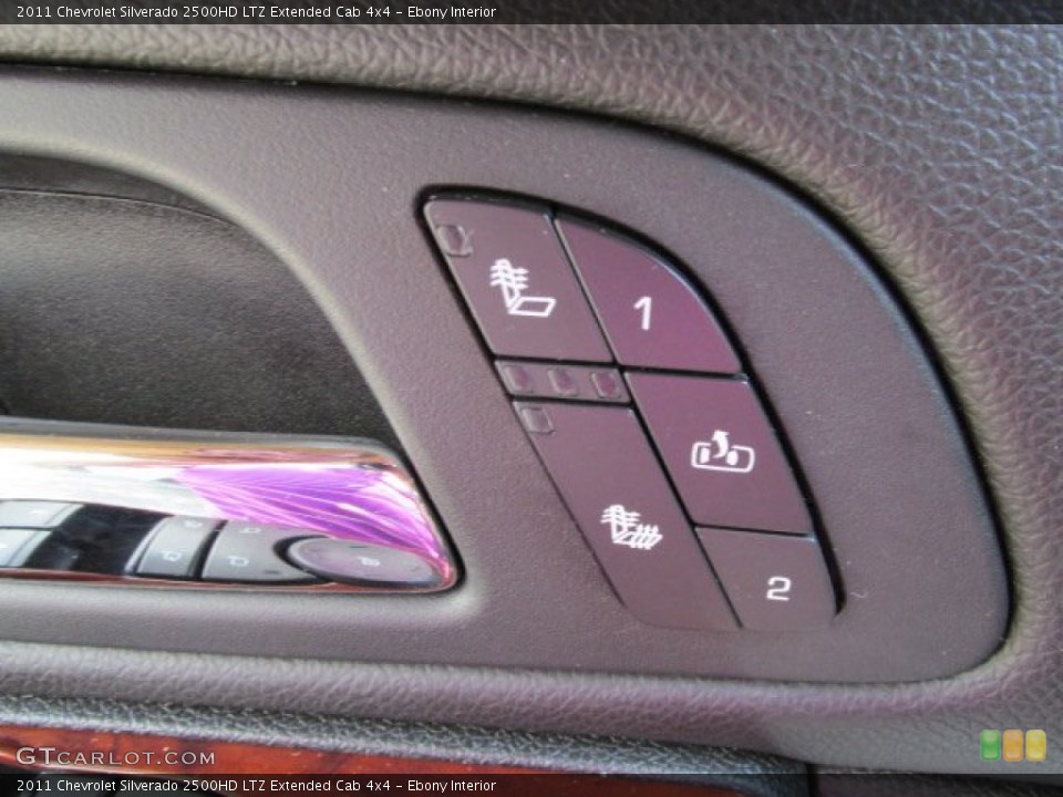 Ebony Interior Controls for the 2011 Chevrolet Silverado 2500HD LTZ Extended Cab 4x4 #81381082