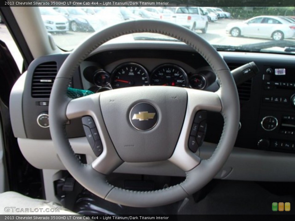 Light Titanium/Dark Titanium Interior Steering Wheel for the 2013 Chevrolet Silverado 3500HD LT Crew Cab 4x4 #81381604