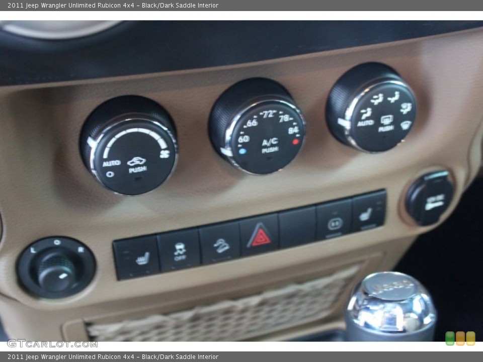Black/Dark Saddle Interior Controls for the 2011 Jeep Wrangler Unlimited Rubicon 4x4 #81382354