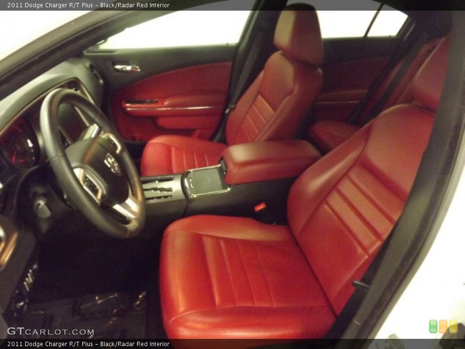 Black/Radar Red Interior Photo for the 2011 Dodge Charger R/T Plus #81383210