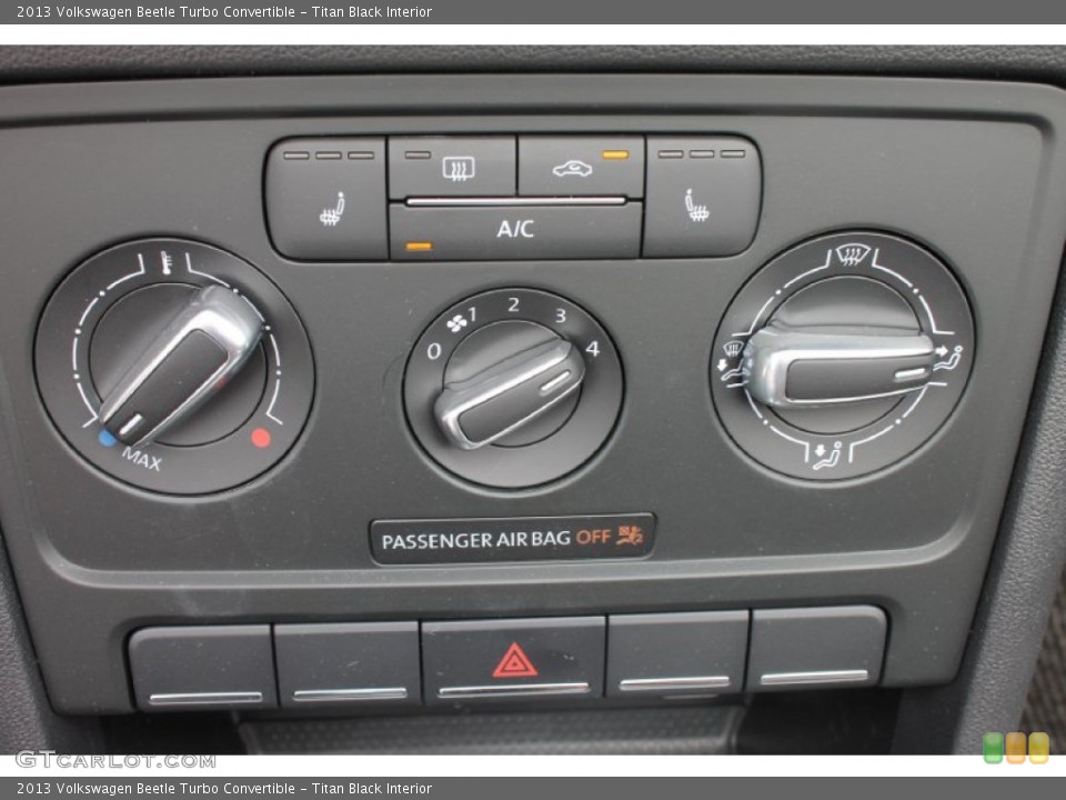 Titan Black Interior Controls for the 2013 Volkswagen Beetle Turbo Convertible #81383748