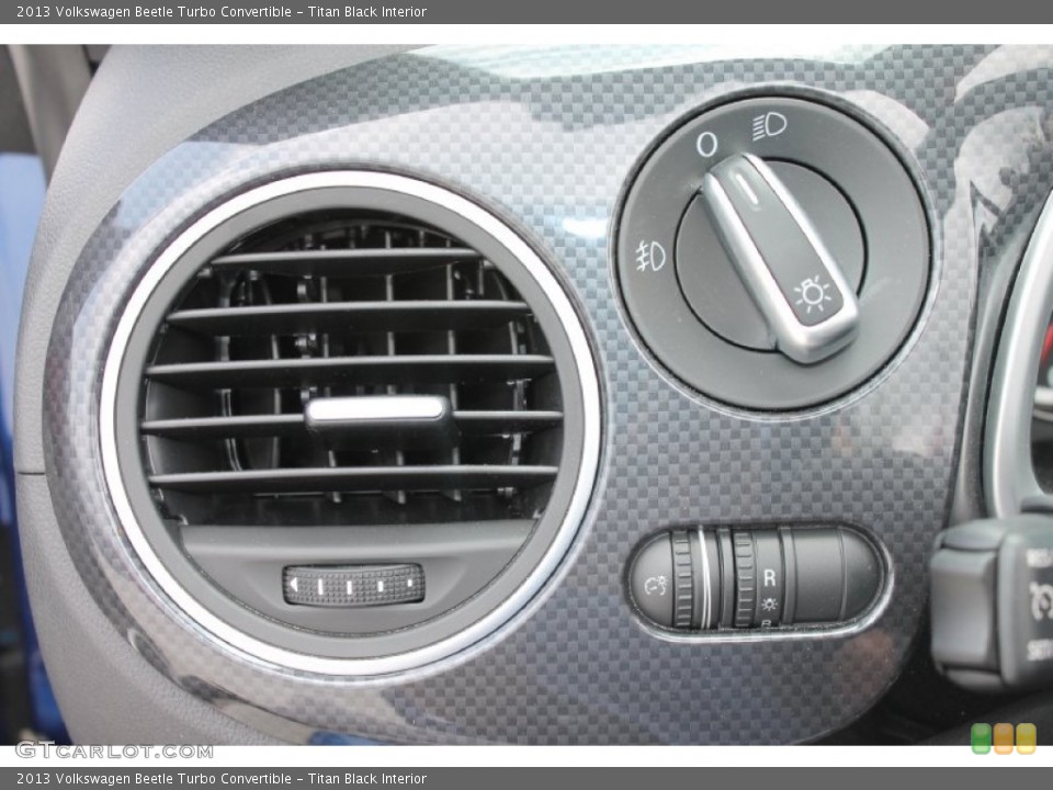 Titan Black Interior Controls for the 2013 Volkswagen Beetle Turbo Convertible #81383850